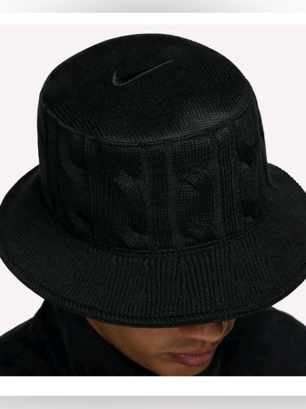 Nike Life Apex Reversible Knit Bucket Hat Black Adult Unisex size S new